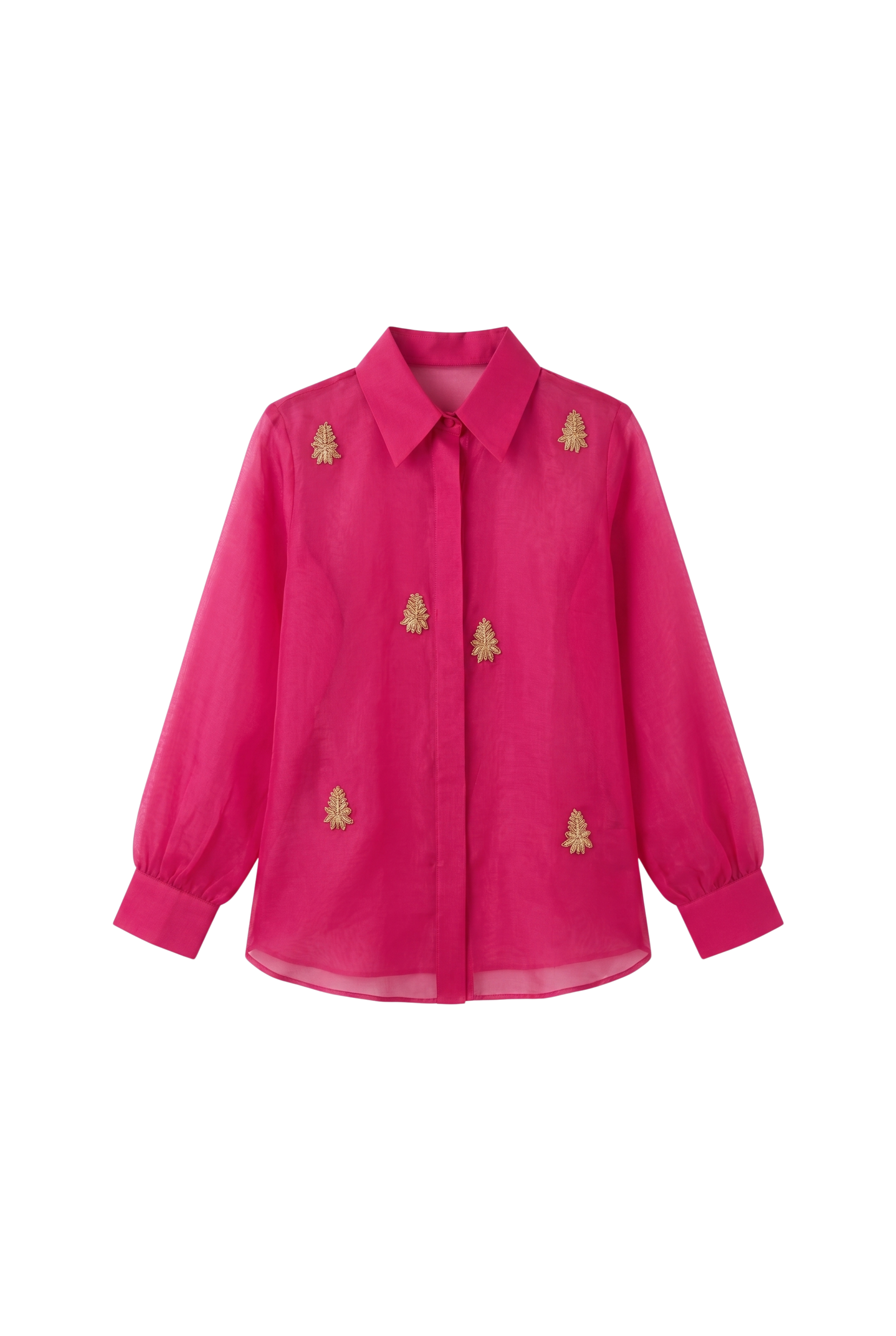 Fuchsia Pure Organza Shirt by ethhbloom