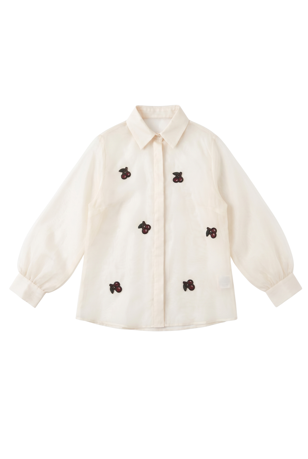 The Ivory Cherry Blossom Organza Shirt