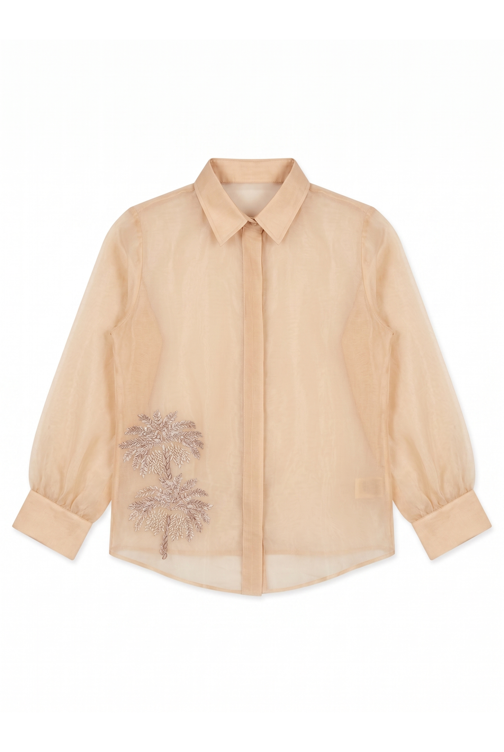 The Desert Oasis Hand-Embroidered Organza Shirt