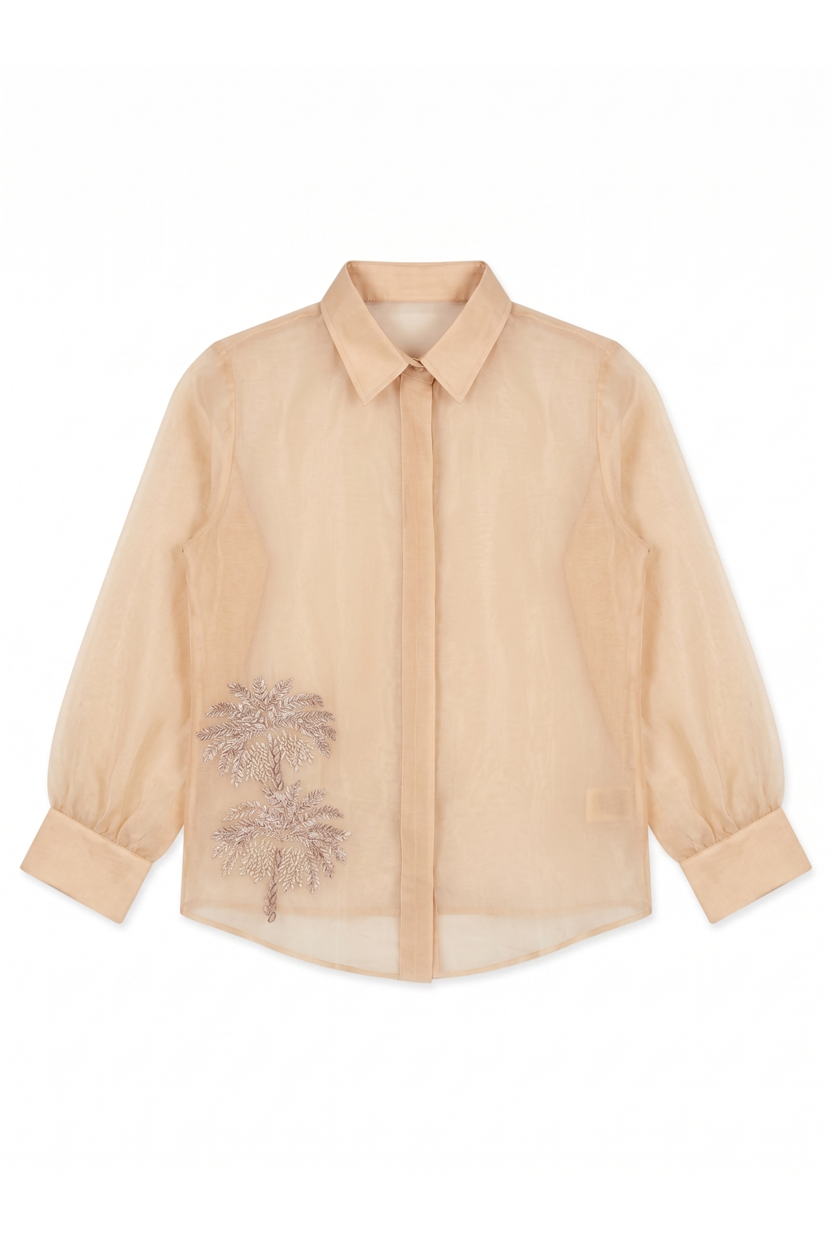 The Desert Oasis Hand-Embroidered Organza Shirt
