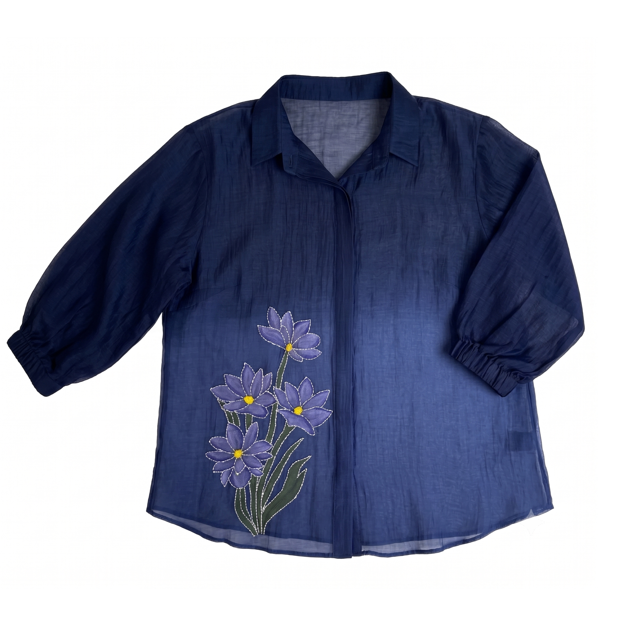 FLORAL HANDPAINT KATHA SHIRT