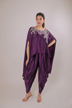 Amethyst Regal Satin Dhoti Set