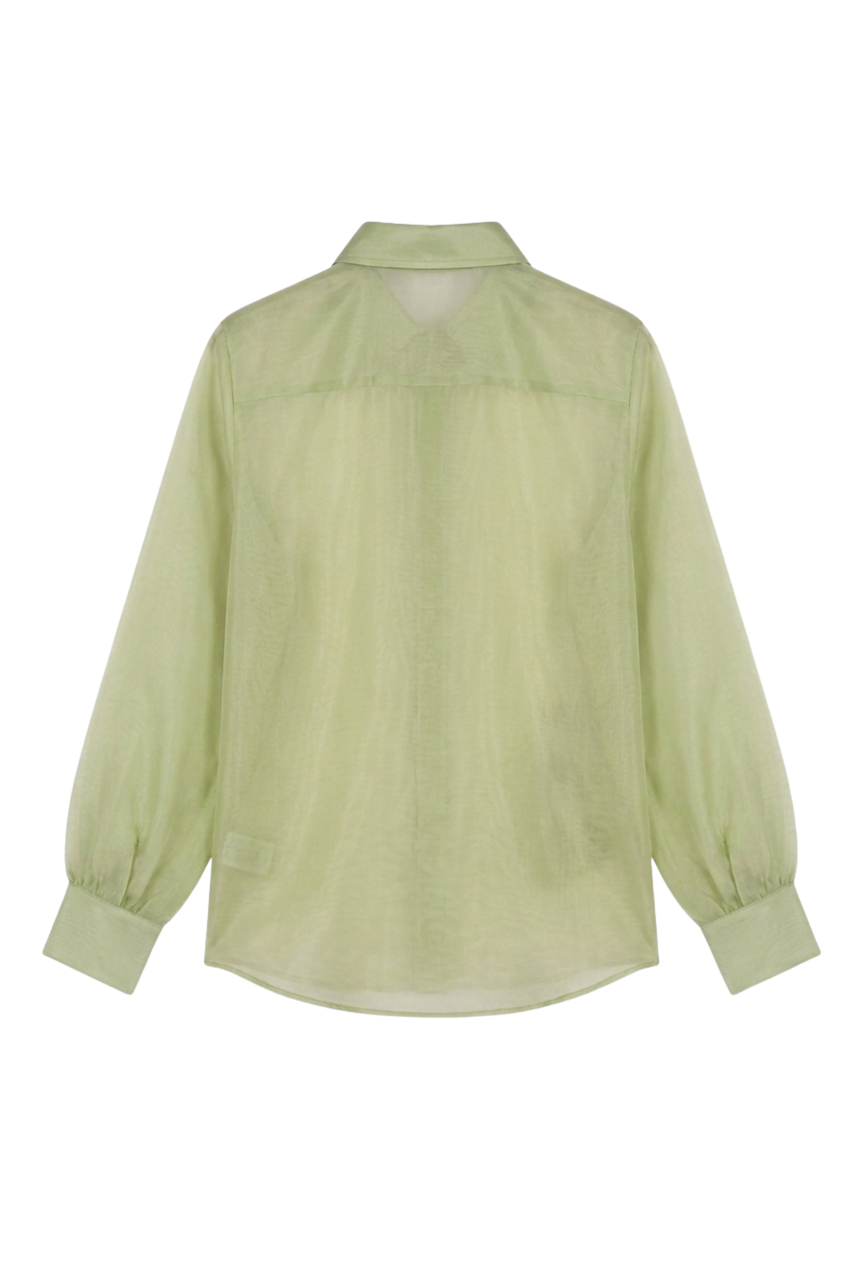 The Lime Green Hand-Embroidered Organza Shirt