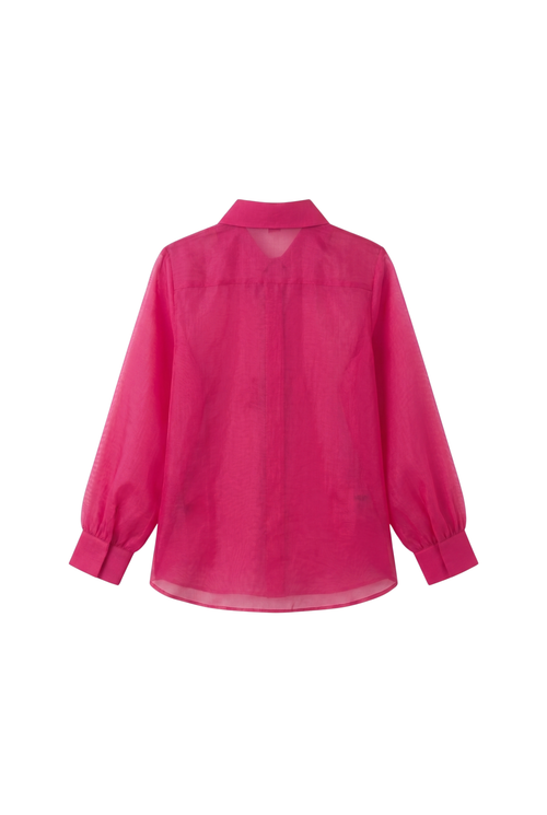 Fuchsia Pure Organza Shirt
