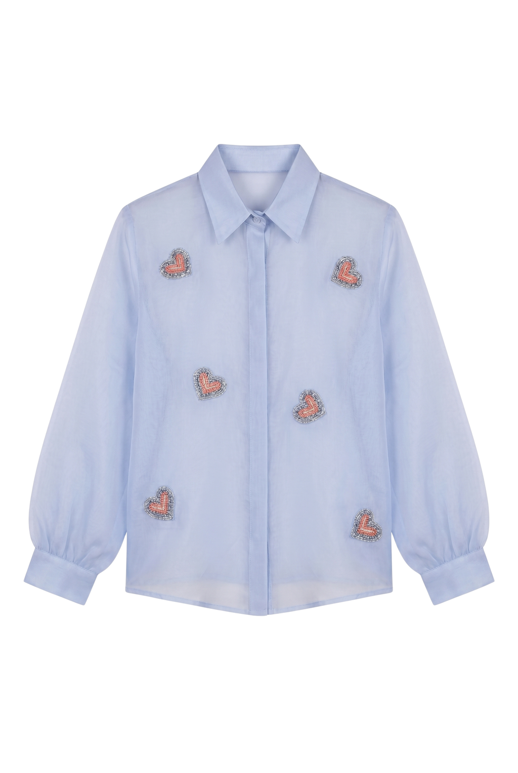 The Azure 'Amour' Organza Shirt