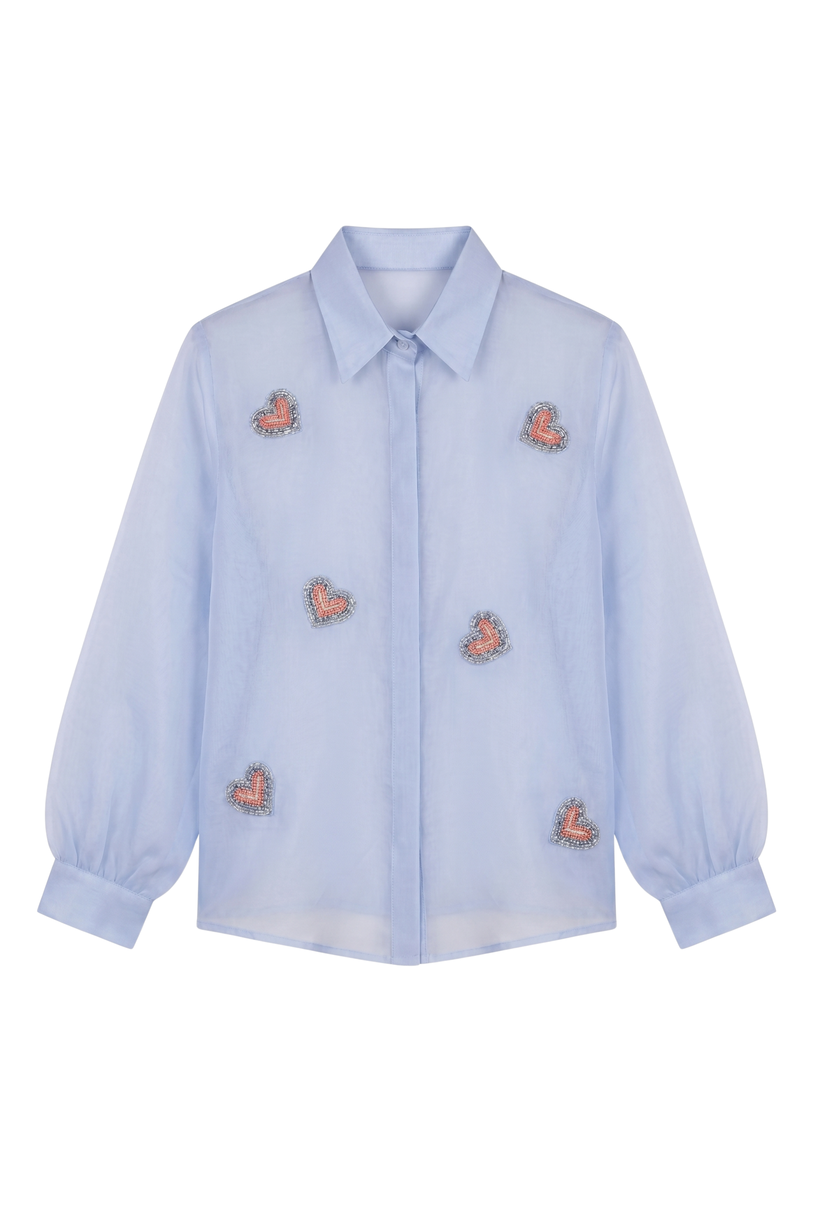 The Azure 'Amour' Organza Shirt