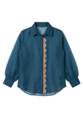The Slate Marine Scallop Organza Shirt