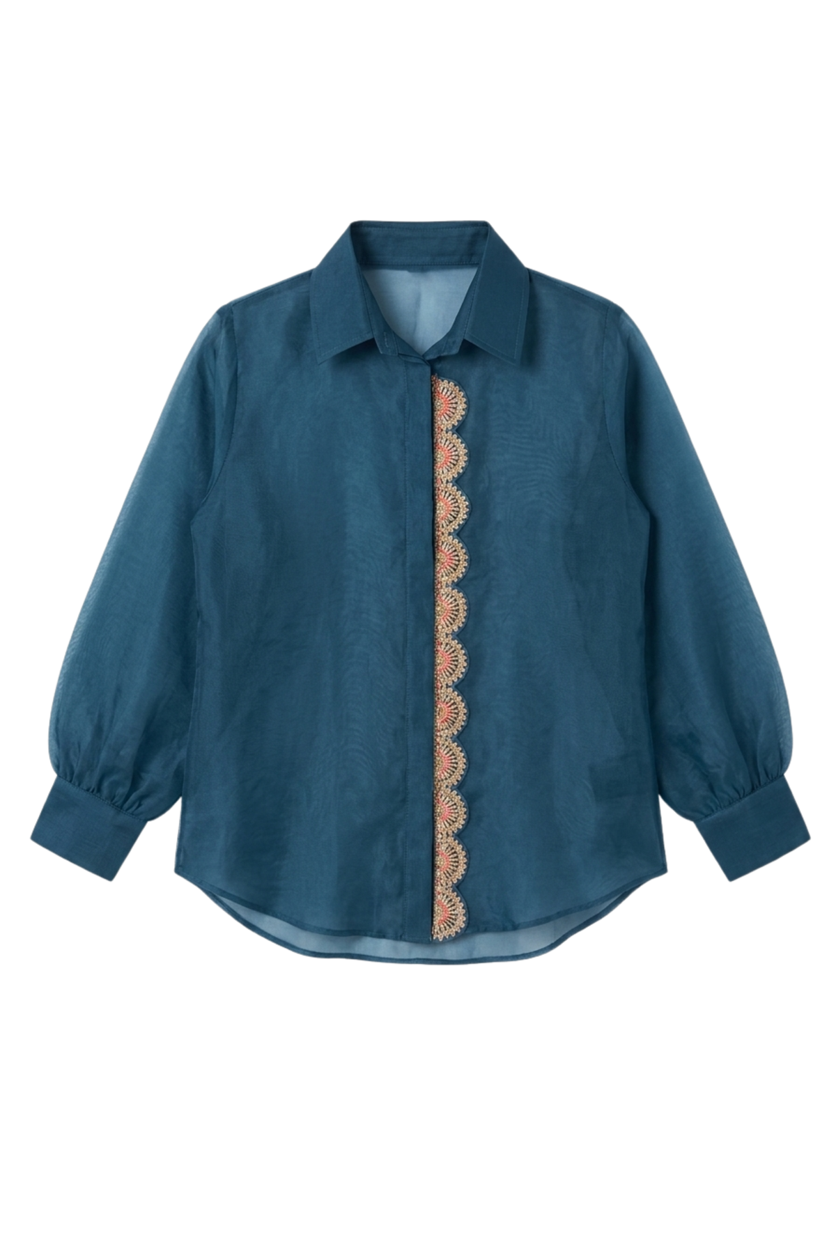 The Slate Marine Scallop Organza Shirt – ethhbloom