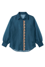 The Slate Marine Scallop Organza Shirt