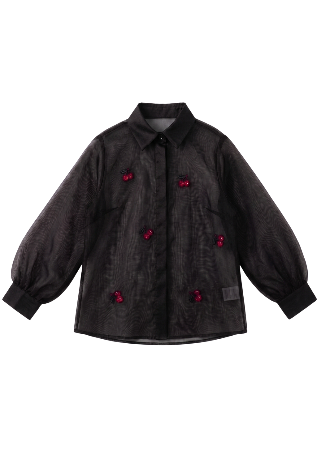 The Midnight Cherry Blossom Organza Shirt