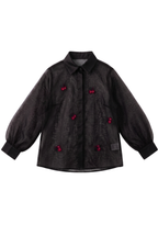 The Midnight Cherry Blossom Organza Shirt