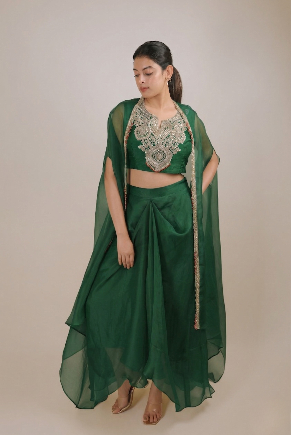 The Ivy Green Cape Set