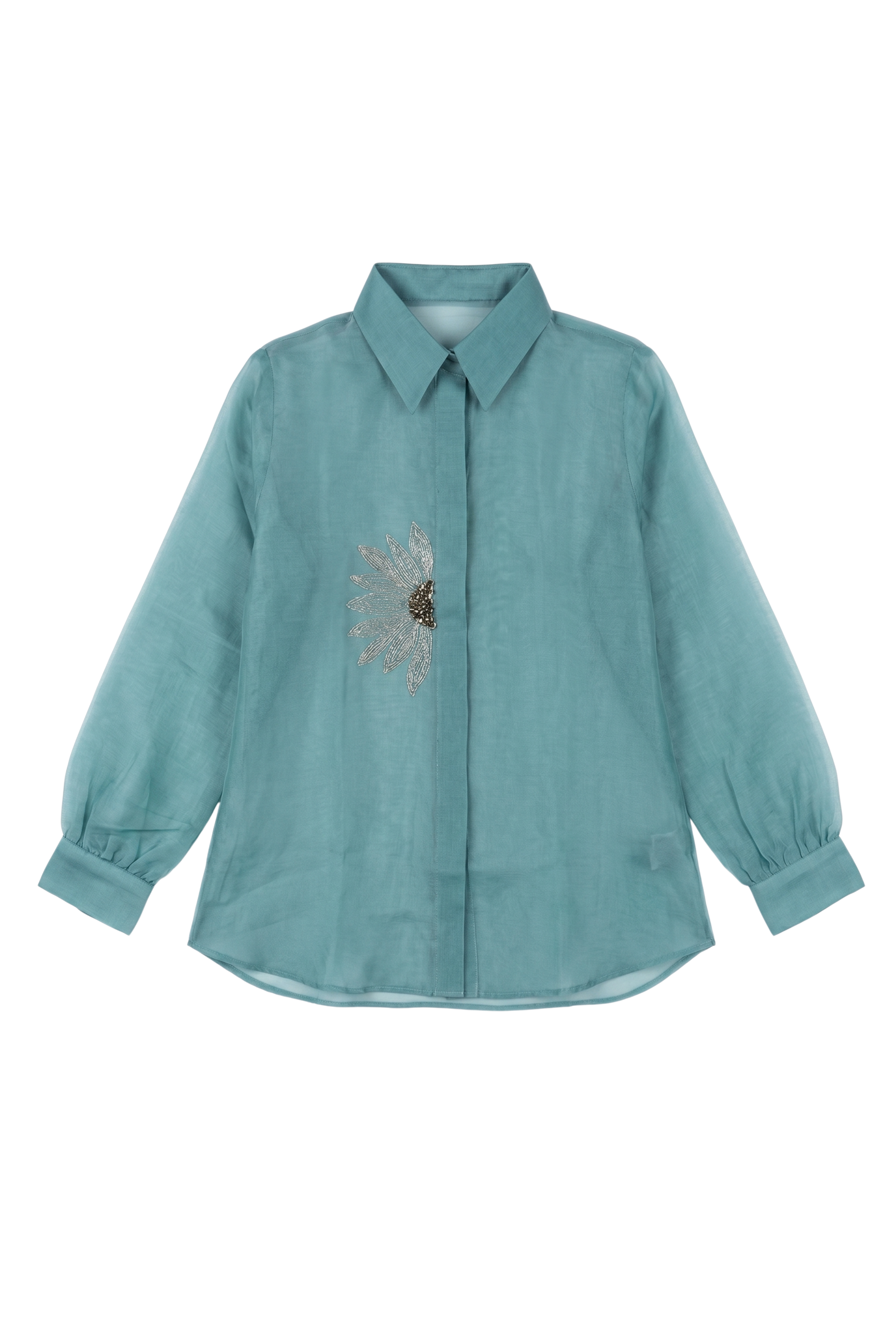 The Emerald Flora Sunflower Organza Shirt