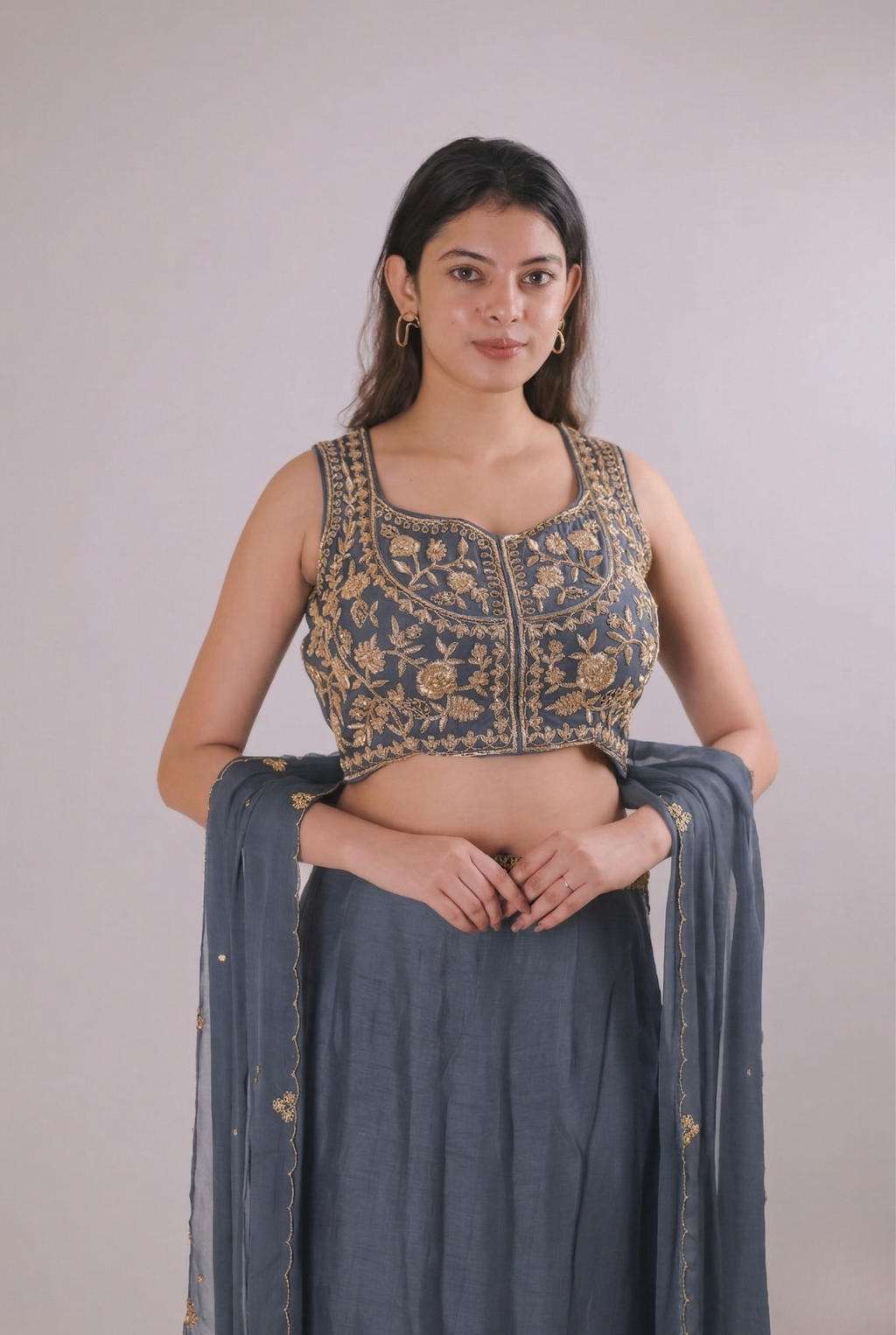 Sterling Ash Embroidered Lehenga Set