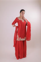 The Scarlet Aura Raw Silk Set