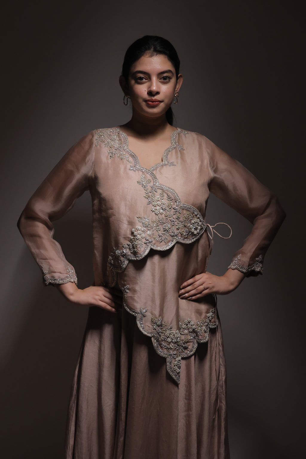 Angrakha Jacket Gown