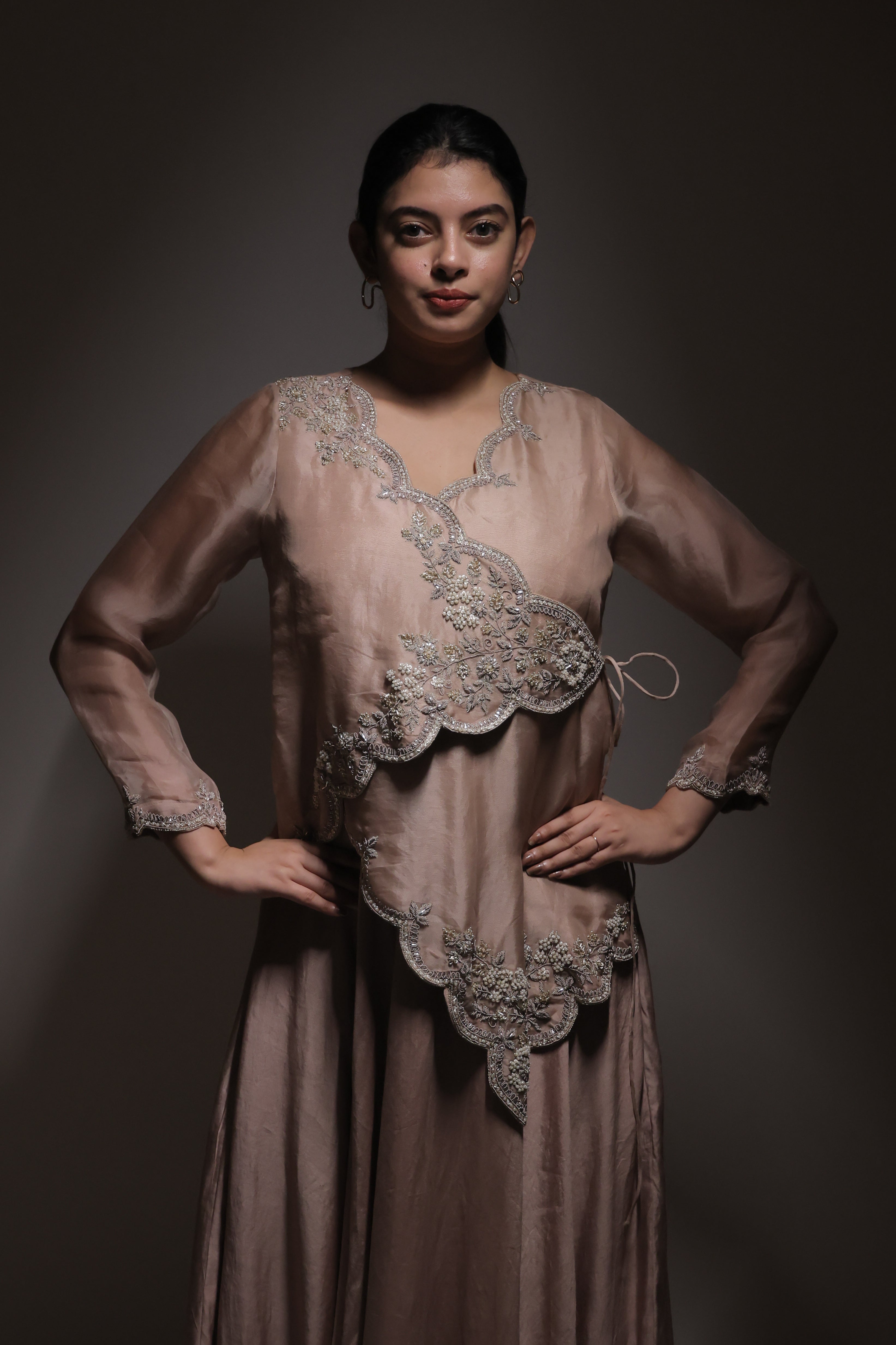 Angrakha Jacket Gown