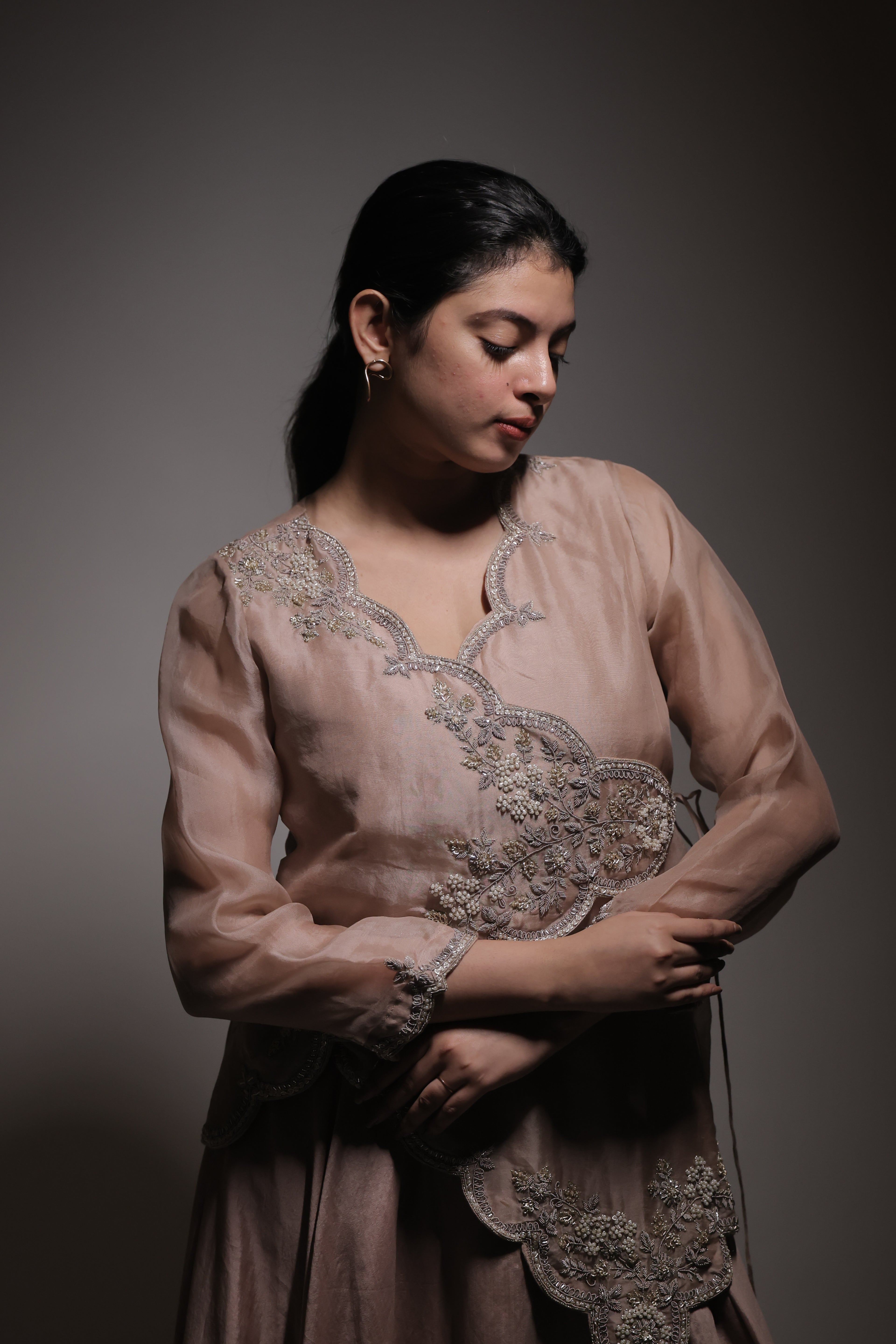 Angrakha Jacket Gown