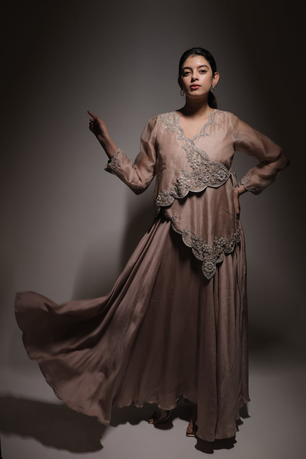 Angrakha Jacket Gown