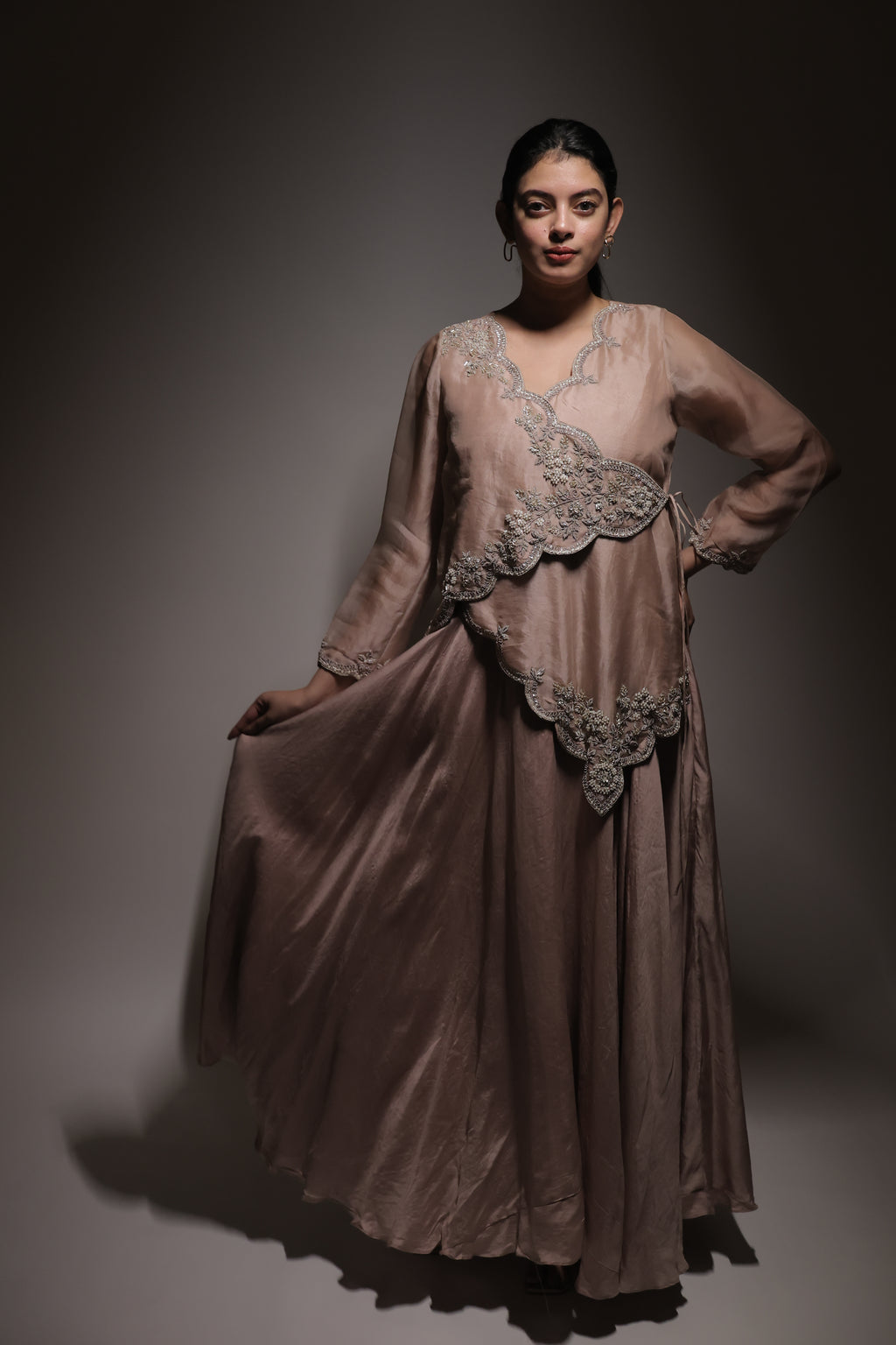 Angrakha Jacket Gown