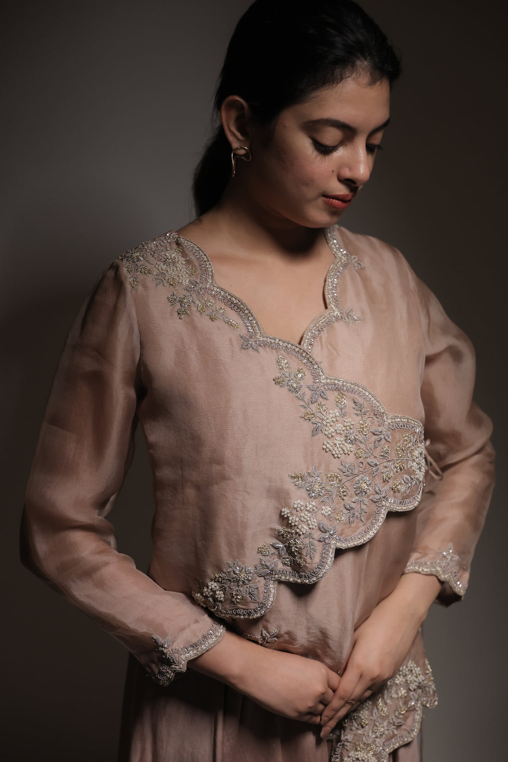 Angrakha Jacket Gown